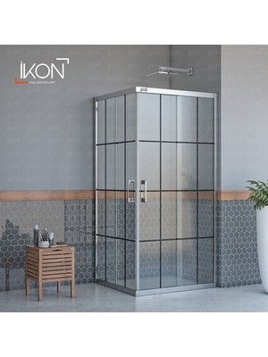 ikon Enzo Dikdörtgen | Krom Karolaj Duş Kabini H:190