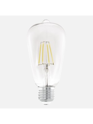 3 Adet Eglo Şeffaf ST64 7 W Klasik E27 Duy LED Ampul