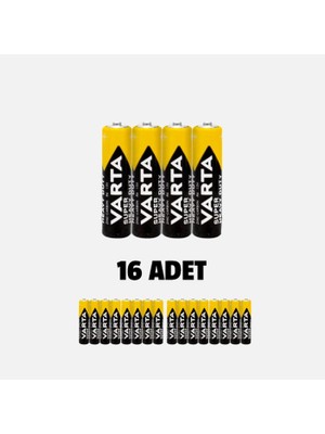 9 Adet Varta 16'lı Aaa Süperlife Çinko Karbon Kalem Pil