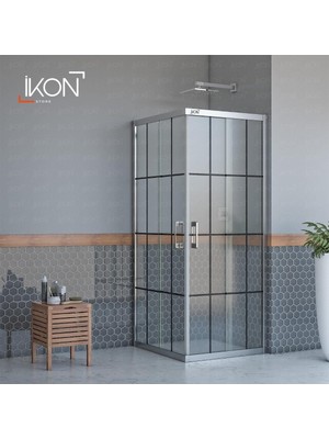 ikon Enzo Kare | Krom Karolaj Duş Kabini H:190