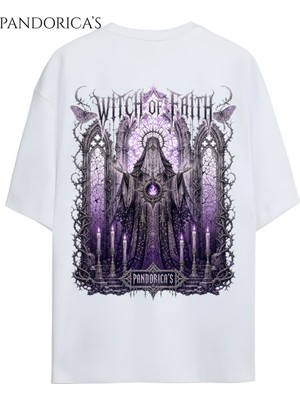 Dark Souls Özel Tasarım Serisi "wıtch Of Faıth" Yazılı Sırt Baskılı Unisex Pamuklu Tişört