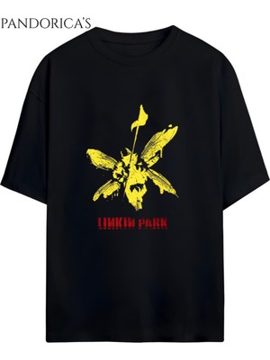 Linkin Park "hybrıd Theory" Albüm Tasarimi Yazılı Baskılı Unisex Pamuklu T-Shirt