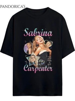 Sabrina Carpenter Baskılı Yazılı Unisex Relaxed Kalıp Pamuklu T-Shirt