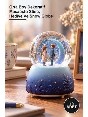 Yenilig 10 Adet Kar Küresi – Orta Boy Dekoratif Masaüstü Süsü, Hediye ve Snow Globe