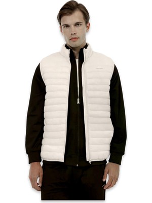 Lumberjack 6W ml 4star Vest 6pr Suya Dirençli Şişme Yelek Krem Erkek Yelek