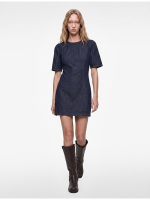 Koton Kadın Elbise 7WAL80005MD Koyu Indigo