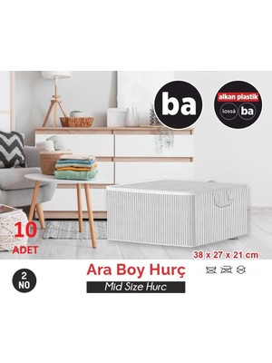 Bahometr Ara Boy Hurç Düzenleyici Tutma Kulplu Organizer Saklama Hurç  No2- BA033-( 10 Adet )