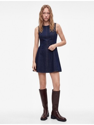 Koton Kadın Elbise 7WAL80002MD Koyu Indigo