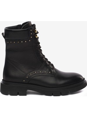 Greyder Kadın Siyah Hakiki Deri Military Bot 5K2DB35162