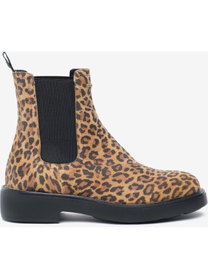 Greyder Kadın Leopar Hakiki Deri Chelsea Bot 5K2OB35302