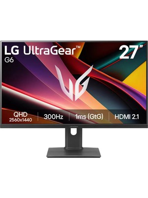 Lg Ultragear™ G6 27" 27G64NA-B 300Hz 1ms(gtg) Qhd IPS Pivot Dcı-P3 %93 Vesa Displayhdr 400 G-Sync Freesync Premium Gaming Monitör