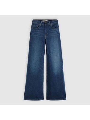 Levi's 728™ High Rise Wide Leg Kadın Jean Pantolon - Blue Dark