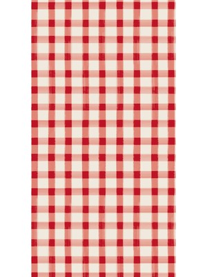 Hester & Cook Kırmızı Painted Check Misafir Peçetesi 16LI Paket
