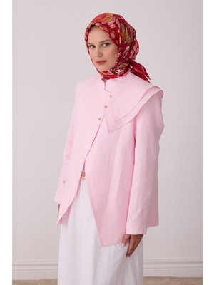 Belli Kırmızı Çiçek Deseni %100 Twill Ipek Eşarp 4415-52