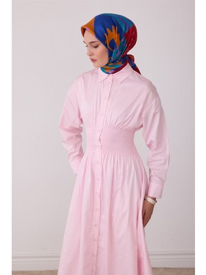 Belli Kırmızı Obje Desen %100 Twill Ipek Eşarp 4409-51