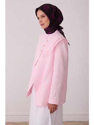 Belli Kahverengi Geometrik Desen %100 Twill Ipek Eşarp 4427-33
