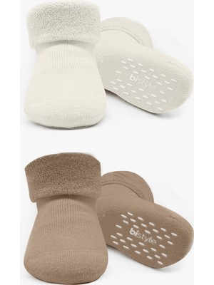Bistyle 2li Havlu Soket Kaymaz Basic Girl 10507 Bej