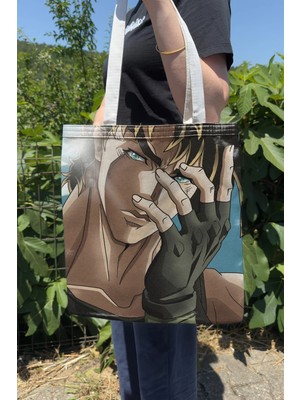 Zipzap Jojo V3 Yazlık Kışlık Çift Taraflı Kanvas Baskı Bez Çanta Anime Çantası