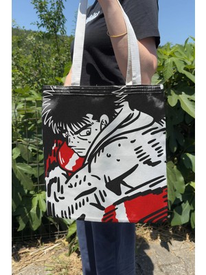 Zipzap Hajime No Ippo V2 Yazlık Kışlık Çift Taraflı Kanvas Baskı Bez Çanta Anime Çantası