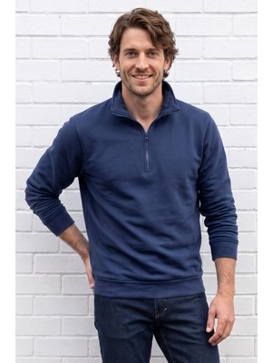 Relaxia Sweatshirt Erkek Yaka Fermuarlı