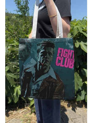 Zipzap Fight Club V3 Çift Taraflı Yazlık Kışlık Kanvas Baskı Bez Çanta