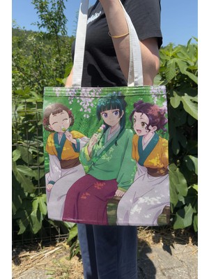 Zipzap Kusuriya No Hitorigoto V2 Yazlık Kışlık Çift Taraflı Kanvas Baskı Bez Çanta Anime Çantası