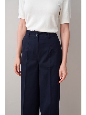 Allday  Lacivert Ütü Izli Gabardin Pantolon