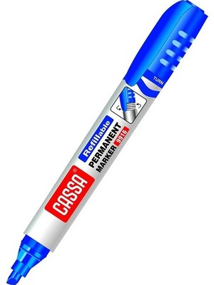 Cassa 9916 Mavi Kesik Uç Permanent Koli Kalemi - 24'lü Paket