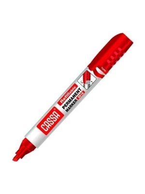 Cassa 9916 Kırmızı Kesik Uç Permanent Koli Kalemi - 6'lı Set