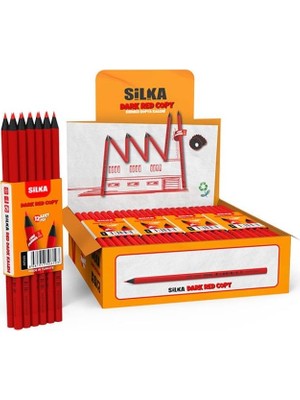 Silka Hb Kurşun Kalem Kırmızı/bordo Gövde - 1 Adet
