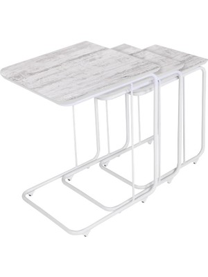 Sweet Home C Zigon Sehpa 3'Lü Takım Mdf Kristal