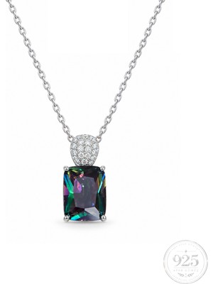 Servi 925 Ayar Gümüş Mystic Elegance Baget Taşlı Kolye