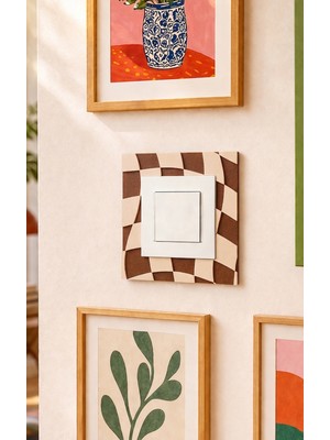To Design Lab Dama Desenli 8,5x8,5 cm Priz Süsü - Ölçünüzü Kontrol Ediniz.