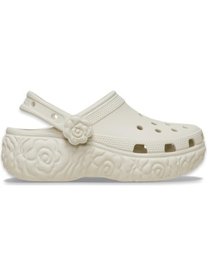 Crocs 213447 Classic Platform Bloom Clog Krem Kadın Terlik