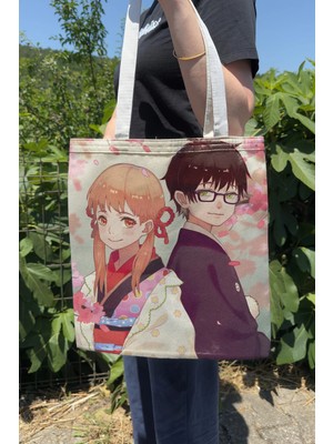 Zipzap Sangatsu No Lion V5 Yazlık Kışlık Çift Taraflı Kanvas Baskı Bez Çanta Anime Çantası
