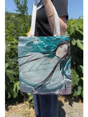 Zipzap Tian Guan Cifu V2 Yazlık Kışlık Çift Taraflı Kanvas Baskı Bez Çanta Anime Çantası