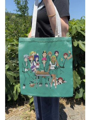 Zipzap Saiki Kusuo V4 Yazlık Kışlık Çift Taraflı Kanvas Baskı Bez Çanta Anime Çantası
