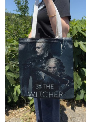 Zipzap The Witcher V3 Çift Taraflı Yazlık Kışlık Kanvas Baskı Bez Çanta Dizi Film