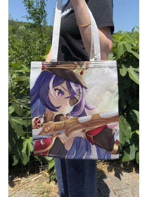 Zipzap Chevreuse Genshin Impact V3 Çift Taraflı Kanvas Baskı Bez Çanta Anime Çantası