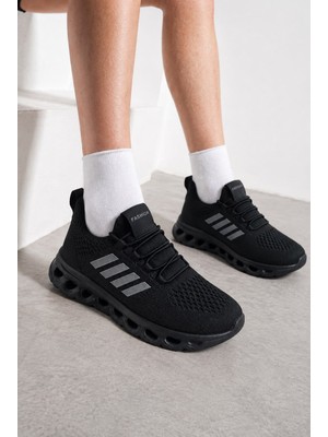 İmershoes Unisex Spor Ayakkabı Şeritli Bağcıksız Hava Alan Ultra Rahat Hafif Taban Sneaker 125