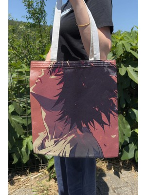 Zipzap Death Note V1 Yazlık Kışlık Çift Taraflı Kanvas Baskı Bez Çanta Anime Çantası