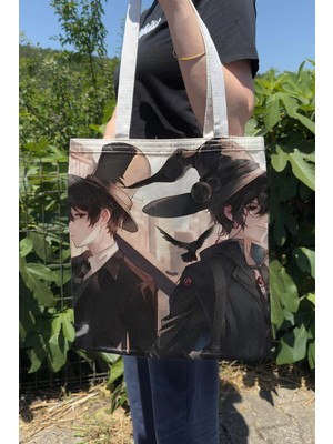 Zipzap Guimi Zhi Zhu V5 Yazlık Kışlık Çift Taraflı Kanvas Baskı Bez Çanta Anime Çantası