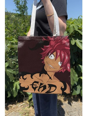 Zipzap Fairy Tail V2 Yazlık Kışlık Çift Taraflı Kanvas Baskı Bez Çanta Anime Çantası