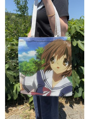 Zipzap Clannad: After Story V3 Yazlık Kışlık Çift Taraflı Kanvas Baskı Bez Çanta Anime Çantası