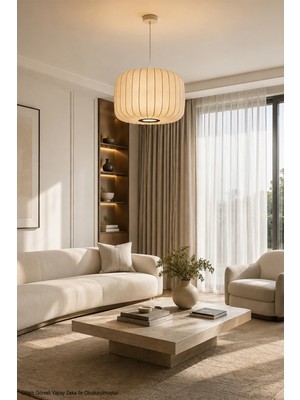 Modelight Mimoza Iskandinav Modern Beyaz Silindir Sarkıt - Salon,mutfak, Antre, Yatak Odası Dekoratif Aydınlatma