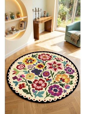 Decomia Home Dijital Kaymaz Yıkanabilir Renkli Salon Halısı Mutfak Halısı Koridor Halısı