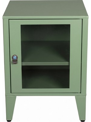 Alfafonet Alfahome Ziglat 655 Serisi Cam Kapaklı Küçük Boy Kilitli Metal Dolap