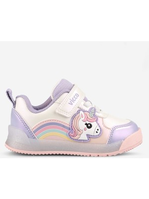 Vicco Cırt Cırtlı Ortopedik Unicorn Desenli Kız Çocuk Sneaker Spor Ayakkabı