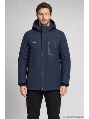 Freemen Erkek Kapüşonlu Içi Kürklü Su ve Rüzgar Geçirmez Outdoor Softshell Mont 2027