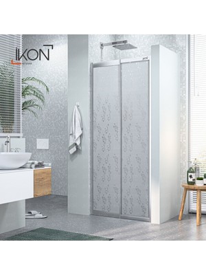 ikon Krom 1 Sabit 1 Sürgü |  Mika Cam Duş Kabini H:180